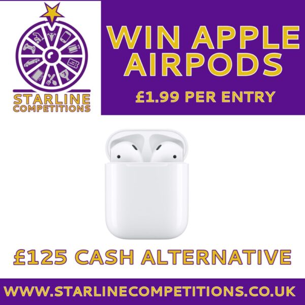 Win Apple AirPods or £125 Cash!