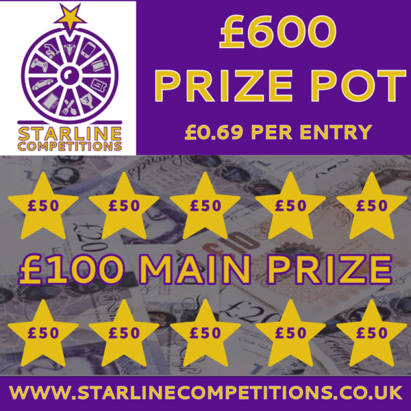 £600 Prize Pot - x10 Instant Wins